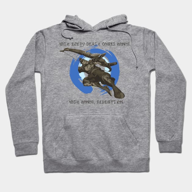 With every death comes honor. Hoodie by Arnedillo